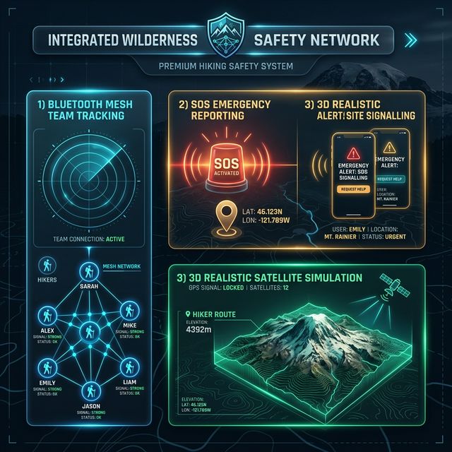 Hiking Safety Systems Illustration